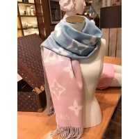 Louis Vuitton LV Women Reykjavik Gradient Cashmere Scarf with Iconic Monogram-Blue (1)