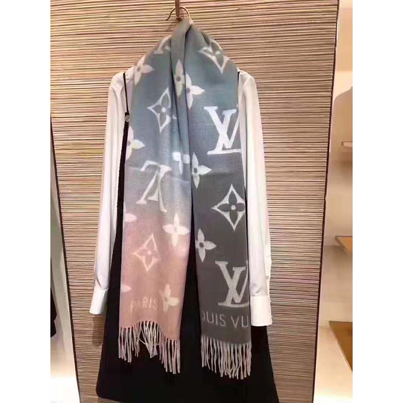 Louis Vuitton Monogram Gradient Reykjavik Cashmere Scarf - Grey Scarves and  Shawls, Accessories - LOU813265