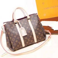 Louis Vuitton LV Women Soufflot MM in Monogram Canvas-Brown (1)