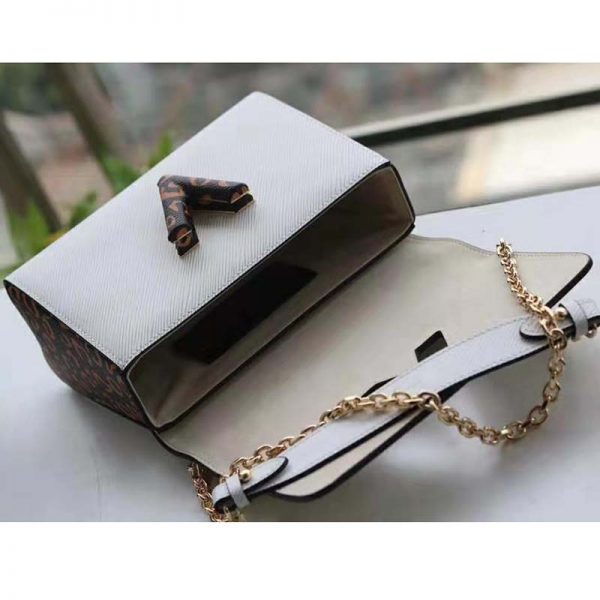Louis Vuitton LV Women Twist MM Handbag in Quartz Epi leather-Beige (10)