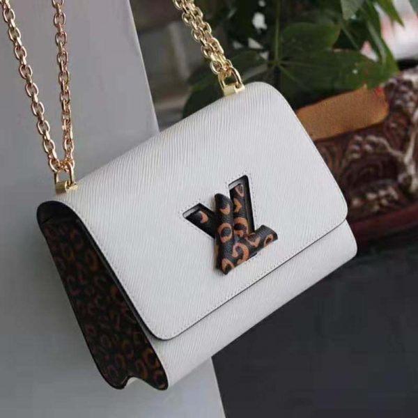 Louis Vuitton LV Women Twist MM Handbag in Quartz Epi leather-Beige (3)