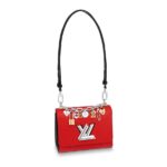 Louis Vuitton LV Women Twist PM LV Love Lock Charms Handbag in Epi Cowhide Leather-Red