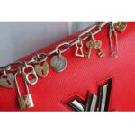 Louis Vuitton LV Women Twist PM LV Love Lock Charms Handbag in Epi Cowhide Leather-Red – Image 9