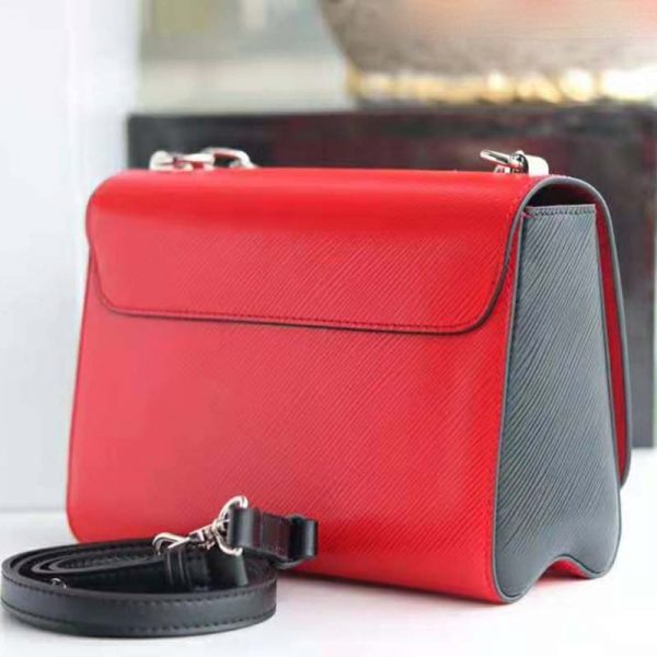 Louis Vuitton LV Women Twist PM LV Love Lock Charms Handbag in Epi Cowhide Leather-Red (8)