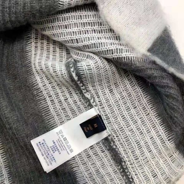 Louis Vuitton LV Women USA Flag Mohair Jacquard Crewneck Sweater-Grey (10)