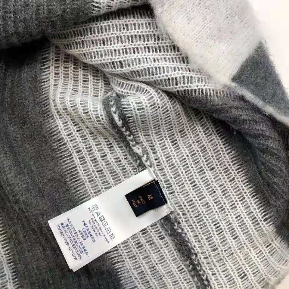 Louis Vuitton Monogram Jacquard Sweatshirt Grey For Women - Clothingta
