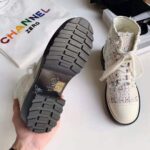 Chanel Women Ankle Boots in Tweed & Calfskin 3.6 cm Heel-Beige - Image 9