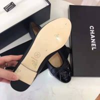 Chanel Women Ballerinas in Lambskin & Patent Calfskin-Black (1)