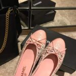 Chanel Women Ballerinas in Tweed Fabrics-Pink – Bild 7