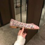 Chanel Women Ballerinas in Tweed Fabrics-Pink – Bild 8