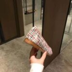 Chanel Women Ballerinas in Tweed Fabrics-Pink – Bild 9