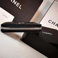 Chanel Women Classic Zipped Coin Purse in Grained Calfskin & Silver-Tone Metal-Black (8)