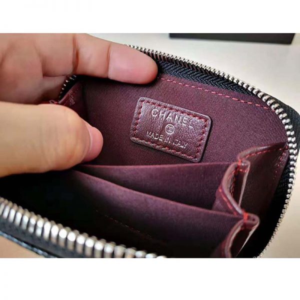 Chanel zipper on sale coin purse