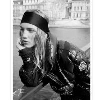 Chanel Women Coated Canvas Blouson Down Coat Jacket-Black (1)