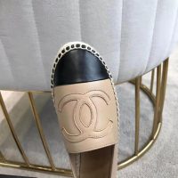 Chanel Women Espadrilles in Lambskin Leather-Beige (9)