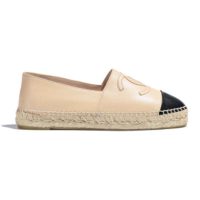 Chanel Women Espadrilles in Lambskin Leather-Beige