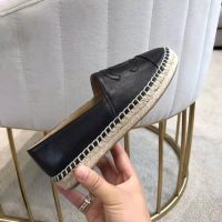 Chanel Women Espadrilles in Lambskin Leather-Black (1)