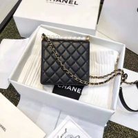 Chanel Women Flap Bag in Goatskin Imitation Pearls & Gold-Tone Metal-Black (12)