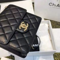 Chanel Women Flap Bag in Goatskin Imitation Pearls & Gold-Tone Metal-Black (12)