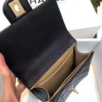 Chanel Women Flap Bag in Goatskin Imitation Pearls & Gold-Tone Metal-Black (12)
