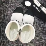 Chanel Women Loge Short Boots in Goat Leather & Faille-White – Image 4