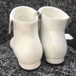 Chanel Women Loge Short Boots in Goat Leather & Faille-White – Image 8