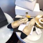 Chanel Women Slingbacks in Goatskin & Grosgrain 6.7 cm Heel-Sandy – Image 5