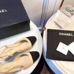Chanel Women Slingbacks in Goatskin & Grosgrain 6.7 cm Heel-Sandy – Image 8