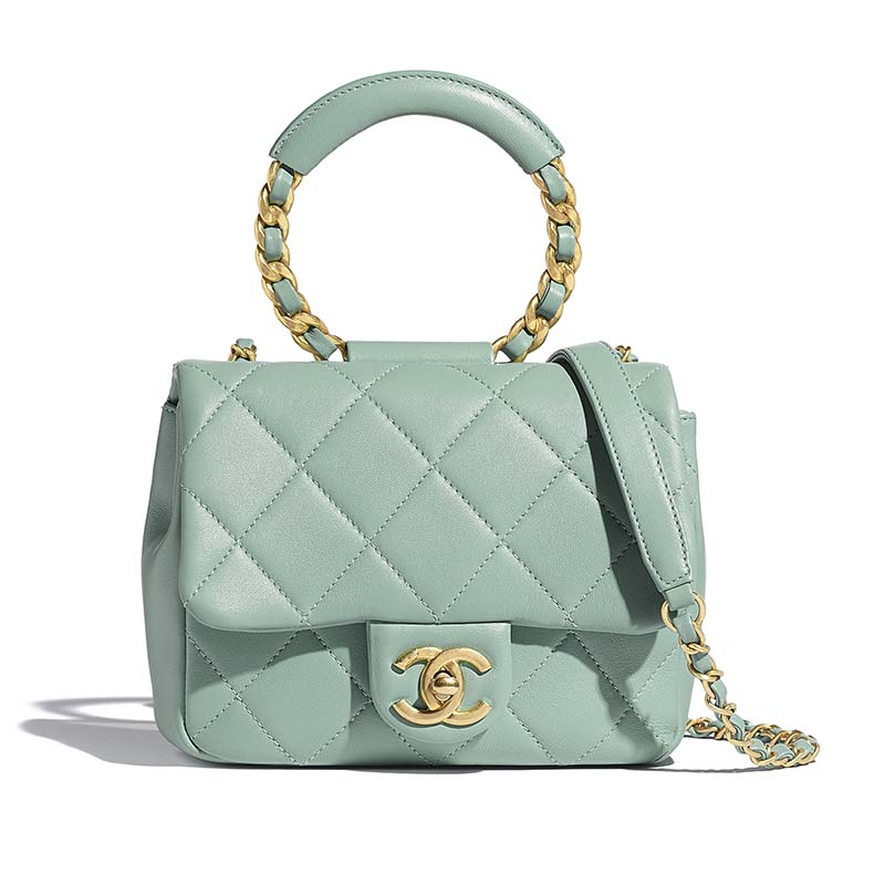chanel blue handbag