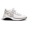 Chanel Women Velvet Calfskin & Mixed Fibers Sneakers-Grey