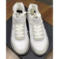 Chanel Women Velvet Calfskin & Mixed Fibers Sneakers-Grey (1)