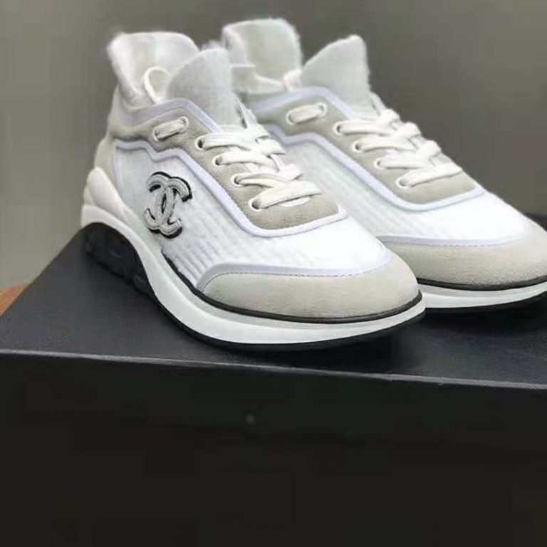 chanel sneakers velvet calfskin & mixed fibers