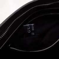 Gucci GG Men Pouch with Interlocking G in Black Soft Leather (1)