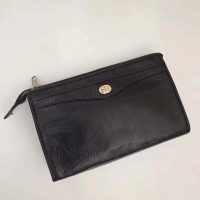 Gucci GG Men Pouch with Interlocking G in Black Soft Leather (1)