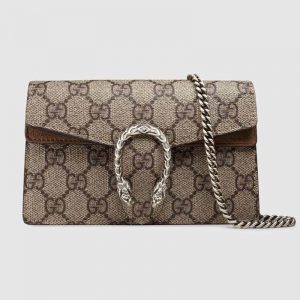 Gucci GG Women Dionysus GG Supreme Mini Bag-Sandy