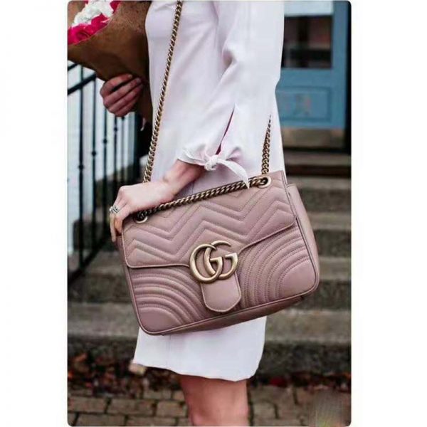 gucci marmont matelasse pink