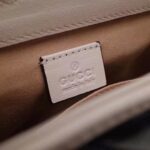 Gucci GG Women GG Marmont Mini Top Handle Bag in Blue Diagonal Matelassé Leather - Image 9