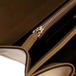 Gucci GG Women Gucci Zumi Smooth Leather Small Shoulder Bag in Black and Beige Smooth Leather - Image 8