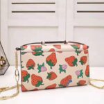 Gucci GG Women Gucci Zumi Strawberry Print Mini Bag in Gucci Strawberry Print Ivory Leather - Image 6