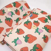 Gucci GG Women Gucci Zumi Strawberry Print Mini Bag in Gucci Strawberry Print Ivory Leather (1)