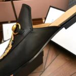 Gucci Men Princetown Embroidered Leather Slipper with Tiger Appliqué 1.27cm Heel-Black - Image 8