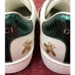 Gucci Men's Ace Embroidered Sneaker in White Leather with Bees and Stars – Image 10