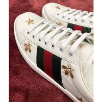 Gucci Men’s Ace Embroidered Sneaker in White Leather with Bees and Stars (1)