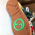 Gucci Men's Ultrapace Sneaker in Embroidered G Detail 3 cm Heel-Green - immagine 11