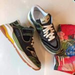 Gucci Men's Ultrapace Sneaker in Embroidered G Detail 3 cm Heel-Green - immagine 2