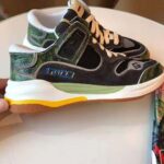 Gucci Men's Ultrapace Sneaker in Embroidered G Detail 3 cm Heel-Green - immagine 8