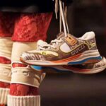 Gucci Men's Ultrapace Sneaker in Leathers and Fabrics 3 cm Heel-Green - immagine 9