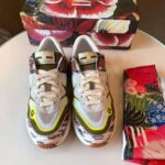 Gucci Men's Ultrapace Sneaker in Leathers and Fabrics 3 cm Heel-Green - immagine 3