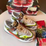 Gucci Men's Ultrapace Sneaker in Leathers and Fabrics 3 cm Heel-Green - immagine 5