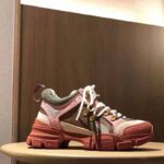 Gucci Unisex Flashtrek Sneaker in Brown and Pink Leather 5.6 cm Heel - Bild 2